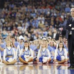 North Carolina head coach Roy Williams watches play against Villanova during the second half of the NCAA Final Four tournament college basketball championship game Monday, April 4, 2016, in Houston. (AP Photo/Eric Gay)