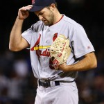 St. Louis Cardinals starting pitcher Michael Wacha adjusts his cap after giving up a home run to the Arizona Diamondbacks during the fourth inning of a baseball game Thursday, April 28, 2016, in Phoenix. (AP Photo/Matt York)