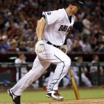 Arizona Diamondbacks' Paul Goldschmidt runs out an RBI ground-out against the Chicago Cubs during the sixth inning of a baseball game Friday, April 8, 2016, in Phoenix. (AP Photo/Matt York)