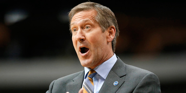 Phoenix Suns head coach Jeff Hornacek gestures as he shouts in the direction of an official in the ...