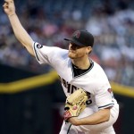 Arizona Diamondbacks starting pitcher Shelby Miller throws during the first inning of a baseball game against the San Francisco Giants, Friday, May 13, 2016, in Phoenix. (AP Photo/Matt York)