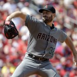 Arizona Diamondbacks starting pitcher Robbie Ray throws during the first inning of a baseball game against the St. Louis Cardinals, Saturday, May 21, 2016, in St. Louis. (AP Photo/Jeff Roberson)