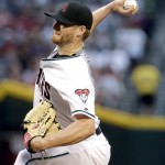 Arizona Diamondbacks starting pitcher Shelby Miller throws during the first inning of a baseball game against the San Francisco Giants, Friday, May 13, 2016, in Phoenix. (AP Photo/Matt York)