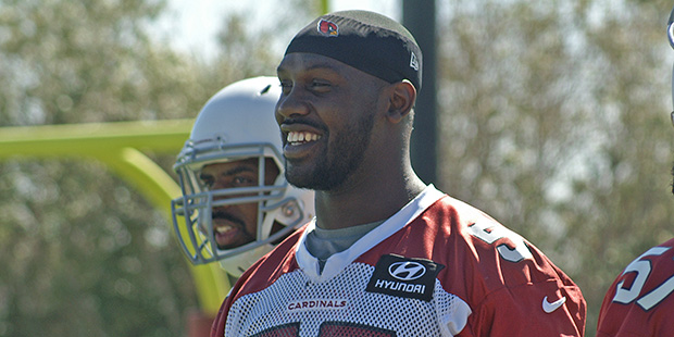 Cardinals OLB Chandler Jones during the team's mini-camp in Tempe Tuesday, June 7, 2016. (Photo: Ad...