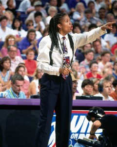Cheryl Miller was the first coach and general manager of the Phoenix Mercury when the team debuted in 1997. (Photo courtesy Barry Gossage/NBAE via Getty Images)