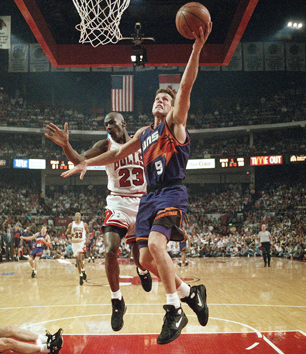 Forward Cedric Ceballos of the Phoenix Suns stands on the court