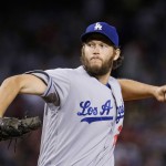 Los Angeles Dodgers' Clayton Kershaw throws a pitch against the Arizona Diamondbacks during the first inning of a baseball game Wednesday, June 15, 2016, in Phoenix. (AP Photo/Ross D. Franklin)