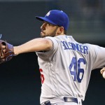 Los Angeles Dodgers' Mike Bolsinger throws a pitch against the Arizona Diamondbacks during the first inning of a baseball game Monday, June 13, 2016, in Phoenix. (AP Photo/Ross D. Franklin)