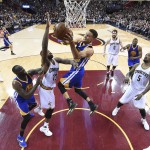 Golden State Warriors guard Stephen Curry (30) drives to the basket against the Cleveland Cavaliers during Game 6 of basketball's NBA Finals in Cleveland, Friday, June 17, 2016. Cleveland won 115-101. (Bob Donnan/Pool Photo via AP)