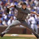 Arizona Diamondbacks starter Patrick Corbin delivers a pitch during the first inning of a baseball game against the Chicago Cubs, Sunday, June 5, 2016, in Chicago. (AP Photo/Paul Beaty)