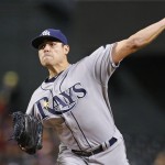 Tampa Bay Rays' Matt Moore throws a pitch against the Arizona Diamondbacks during the first inning of a baseball game Tuesday, June 7, 2016, in Phoenix. (AP Photo/Ross D. Franklin)