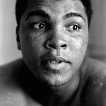 FILE - In this May 25, 1965 file photo, perspiration beads on the face of world heavyweight boxing champion Muhammad Ali during training for his fight with Sonny Liston,  in Lewiston, Maine. Ali, the magnificent heavyweight champion whose fast fists and irrepressible personality transcended sports and captivated the world, has died according to a statement released by his family Friday, June 3, 2016. He was 74. (AP Photo/File)