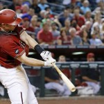 Arizona Diamondbacks' Paul Goldschmidt connects for a two-run double against the Philadelphia Phillies during the seventh inning of a baseball game Wednesday, June 29, 2016, in Phoenix. (AP Photo/Ross D. Franklin)