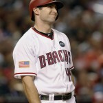 Arizona Diamondbacks Paul Goldschmidt reacts after striking out in the seventh inning of a baseball game against the San Diego Padres, Monday, July 4, 2016, in Phoenix. (AP Photo/Rick Scuteri)