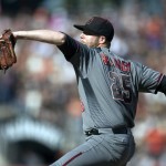 Arizona Diamondbacks starting pitcher Archie Bradley delivers against the San Francisco Giants during the first inning of a baseball game on Sunday, July 10, 2016, in San Francisco. (AP Photo/D. Ross Cameron)