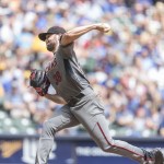 Arizona Diamondbacks' Robbie Ray pitches to a Milwaukee Brewers' batter during the first inning of a baseball game Thursday, July 28, 2016, in Milwaukee. (AP Photo/Tom Lynn)