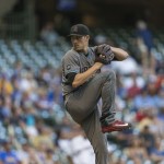Arizona Diamondbacks' Patrick Corbin pitches to a Milwaukee Brewers' batter during the first inning of a baseball game Tuesday, July 26, 2016, in Milwaukee. (AP Photo/Tom Lynn)