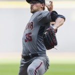 Arizona Diamondbacks' Braden Shipley pitches to an Milwaukee Brewers' batter during the first inning of a baseball game Monday, July 25, 2016, in Milwaukee. (AP Photo/Tom Lynn)