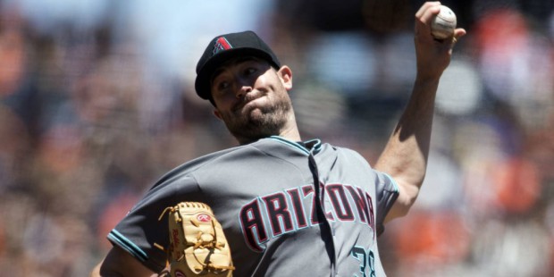 Arizona Diamondbacks starting pitcher Robbie Ray delivers against the San Francisco Giants during t...