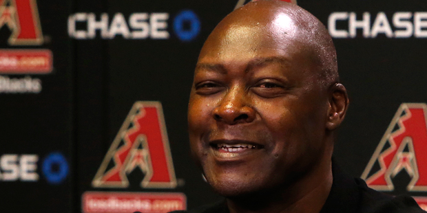 Arizona Diamondbacks General Manager Dave Stewart talks to the media during a press conference intr...
