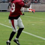 Receiver Chris Hubert catches a pass during training camp Aug. 5. (Photo by Adam Green/Arizona Sports)