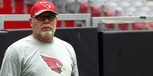 Cardinals coach Bruce Arians during a training camp practice on July 30. (Photo by Adam Green/Arizo...