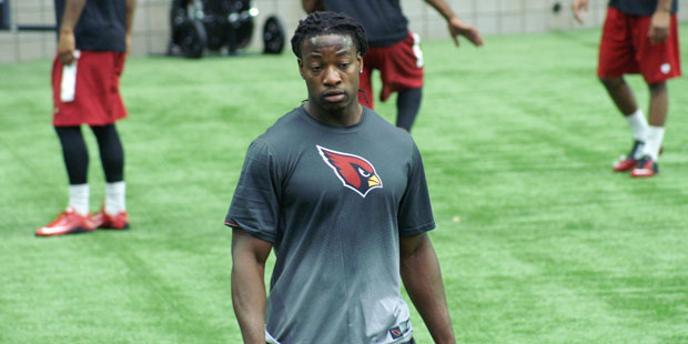 Arizona Cardinals running back Andre Ellington at the team's run test before training camp practice...