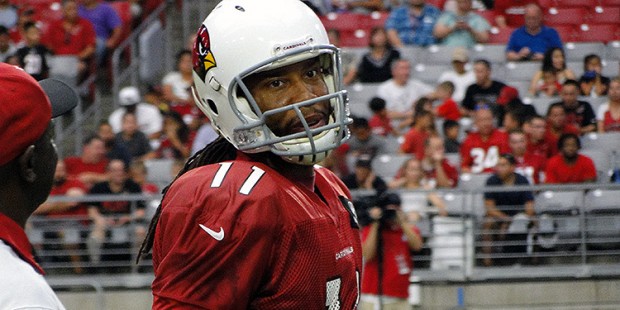 Wide receiver Larry Fitzgerald at Arizona Cardinals training camp in Glendale Tuesday, August 2, 20...