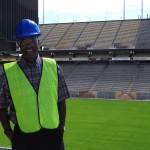 Arizona State University's Vice President for University Athletics Ray Anderson stands with the field of Sun Devil Stadium in the background on Aug. 23.  (Photo by Craig Morgan/Arizona Sports)