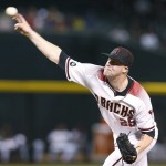 Arizona Diamondbacks pitcher Archie Bradley throws in the first inning during a baseball game against the Washington Nationals, Monday, Aug. 1, 2016, in Phoenix. (AP Photo/Rick Scuteri)
