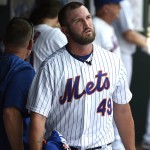 
              New York Mets relief pitcher Jonathon Niese leaves the dugout after giving up six runs to the Arizona Diamondbacks in the sixth inning of a baseball game, Thursday, Aug. 11, 2016, in New York. (AP Photo/Kathy Kmonicek)
            