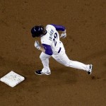 Arizona Diamondbacks' Kyle Jensen rounds the bases after hitting a solo home run against the Los Angeles Dodgers during the second inning of a baseball game, Thursday, Sept. 15, 2016, in Phoenix. (AP Photo/Matt York)
