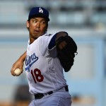 Los Angeles Dodgers starting pitcher Kenta Maeda, of Japan, winds up during the first inning of a baseball game against the Arizona Diamondbacks, Monday, Sept. 5, 2016, in Los Angeles. (AP Photo/Mark J. Terrill)