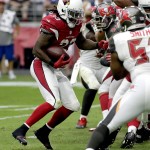 Arizona Cardinals running back Chris Johnson (23) runs for a touchdown against the Tampa Bay Buccaneers during the second half of an NFL football game, Sunday, Sept. 18, 2016, in Glendale, Ariz. (AP Photo/Rick Scuteri)