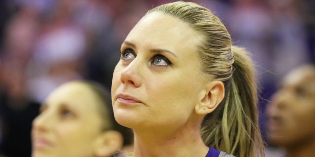 Mercury veteran Penny Taylor’s eyes welled up with tears during postgame tribute honoring her 13-...