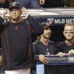 Cleveland Indians manager Terry Francona requests an instant replay during the third inning of Game 7 of the Major League Baseball World Series against the Chicago Cubs Wednesday, Nov. 2, 2016, in Cleveland. (AP Photo/David J. Phillip)