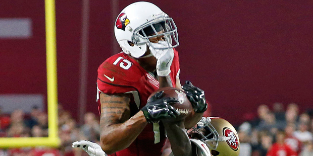Michael Floyd makes a big catch in the fourth quarter of the Arizona Cardinals' win against the San...