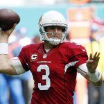 Arizona Cardinals quarterback Carson Palmer (3) looks to pass, during the first half of an NFL football game against the Miami Dolphins, Sunday, Dec. 11, 2016, in Miami Gardens, Fla. (AP Photo/Wilfredo Lee)