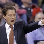 Utah Jazz head coach Quin Snyder shouts to his team in the first half during an NBA basketball game against the Phoenix Suns on Tuesday, Dec. 6, 2016, in Salt Lake City. (AP Photo/Rick Bowmer)