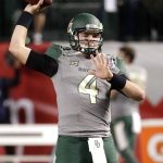 Baylor quarterback Zach Smith (4) warms up for the team's Cactus Bowl NCAA college football game against Boise State, Tuesday, Dec. 27, 2016, in Phoenix. (AP Photo/Matt York)