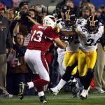 Warner played an excellent game, but was on the wrong side of one of the greatest plays in Super Bowl history. With the Cardinals seemingly ready to score a touchdown and take a lead into halftime, his pass was intercepted by Steelers linebacker James Harrison and returned 100 yards for a score.