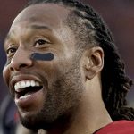 Arizona Cardinals wide receiver Larry Fitzgerald smiles during the second half of an NFL football game against the Los Angeles Rams, Sunday, Jan. 1, 2017, in Los Angeles. (AP Photo/Jae C. Hong)