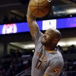 Phoenix Suns forward P.J. Tucker dunks against the Utah Jazz in the first quarter during an NBA basketball game, Monday, Jan. 16, 2017, in Phoenix. (AP Photo/Rick Scuteri)
