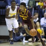 Arizona State's Shannon Evans II (11) brings the ball up court ahead of California's Jabari Bird (23) during the first half of an NCAA college basketball game, Sunday, Jan. 1, 2017, in Berkeley, Calif. (AP Photo/D. Ross Cameron)