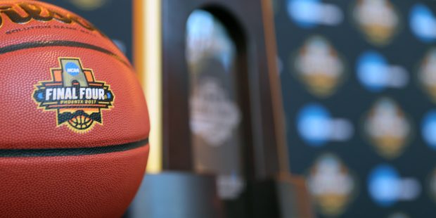 A tight shot of the official Final Four Phoenix 2017 logo on Jan. 25, 2017. (Photo by Nicole Praga/...