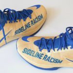 Draymond Green's "sideline racism" shoes. (@RISEtoWIN on Twitter)