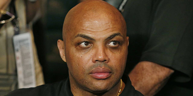 FILE - In this May 2, 2015, file photo, Charles Barkley joins the crowd before the start of the wor...
