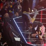Members of the band DNCE including singer Joe Jonas, top, and guitarist Cole Whittle perform at the opening of the NBA All-Star Saturday Night events in New Orleans, , Saturday, Feb. 18, 2017. (AP Photo/Max Becherer)