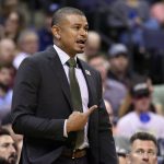 Phoenix Suns head coach Earl Watson gestures from the sideline in the first half of an NBA basketball game against the Memphis Grizzlies, Tuesday, Feb. 28, 2017, in Memphis, Tenn. (AP Photo/Brandon Dill)
