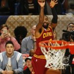 Cleveland Cavaliers Guard Kyrie Irving shoots during the All-Star 3-point shootout as part of the NBA All-Star Saturday Night events in New Orleans, Saturday, Feb. 18, 2017. (AP Photo/Max Becherer)